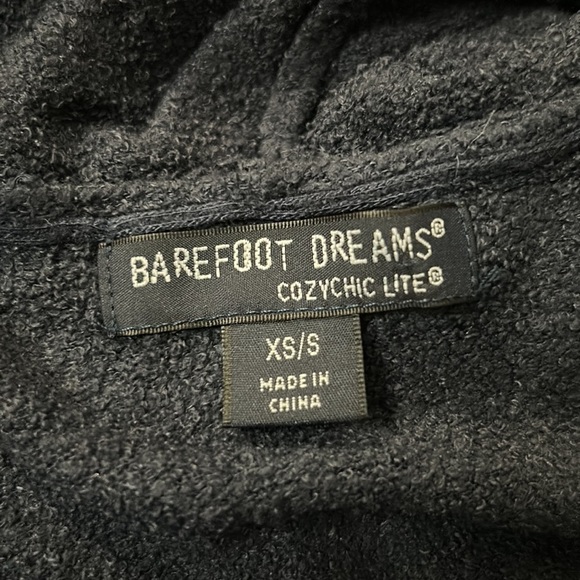 𝅺BAREFOOT Dreams CozyChic Lite Navy Hooded Longline Cardigan Super Soft - Picture 7 of 8